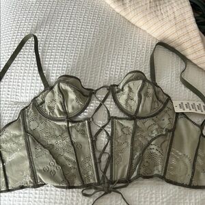 Olive Lace-Up Bralette
